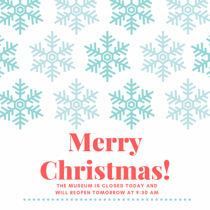 Merry Christmas from the Lincoln Children's Museum! 

The Museum is closed today for staff to spend time with family and friends. We will reopen tomorrow morning at 9:30 am.