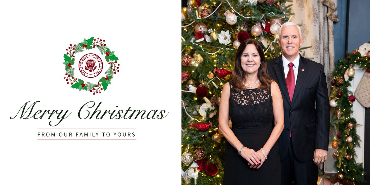 VP45's tweet image. Wishing you many blessings and a Merry Christmas from our family to yours!