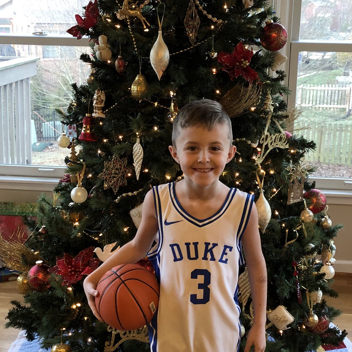 Merry Christmas <a href="/GraysonJAllen/">Grayson Allen</a> (from Lexington, Kentucky)! 
This year Miller got the white one. Gotta have home and away!!!
