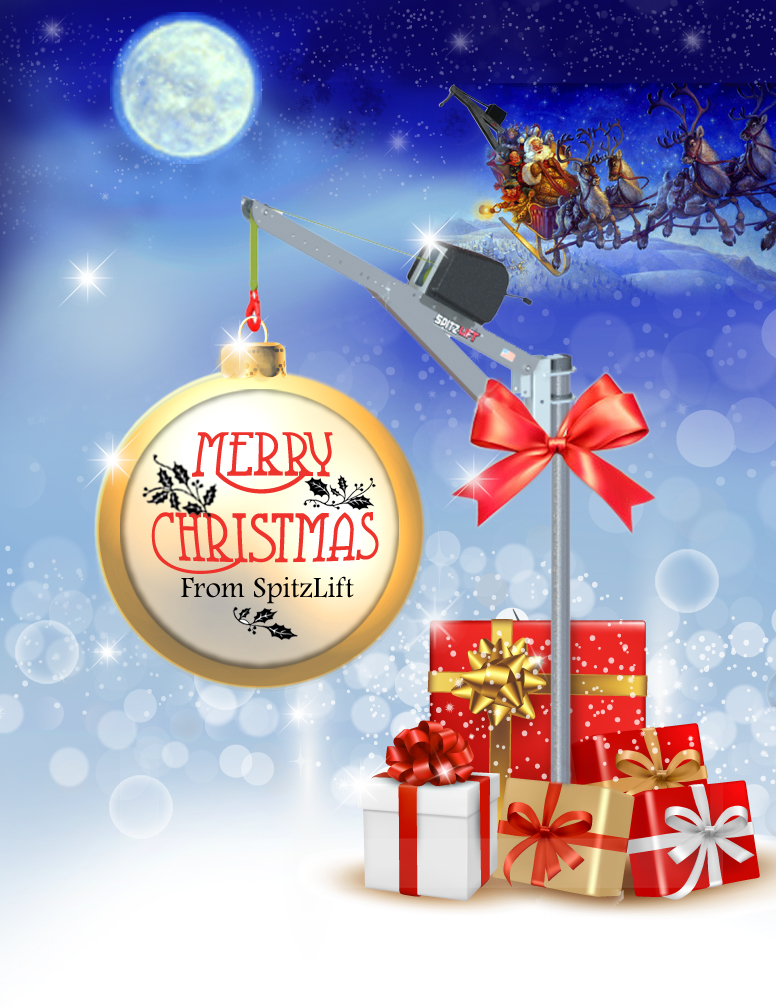 PEACE - LOVE - JOY. SpitzLift wishes you a very Merry Christmas.