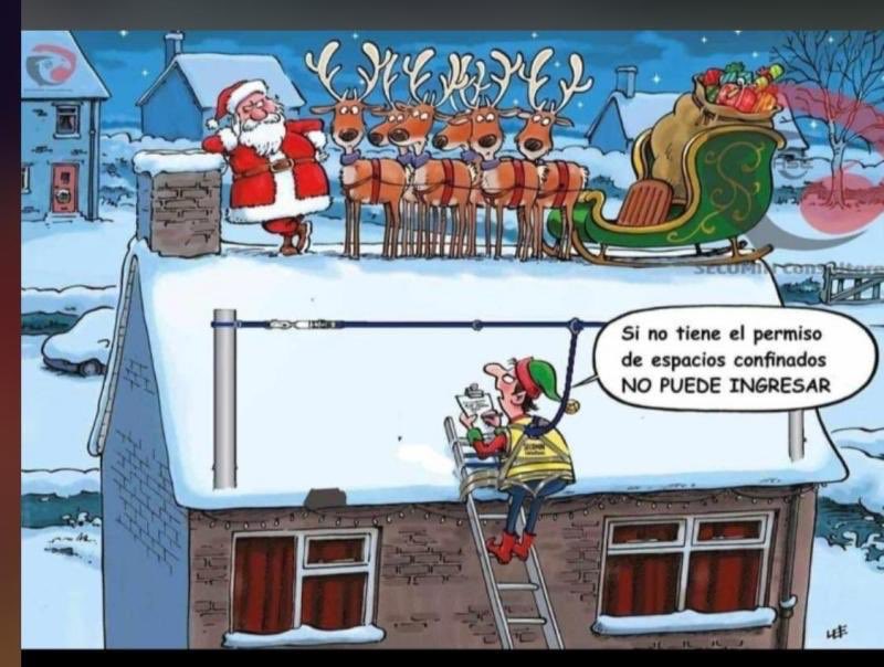instrabajoyss's tweet photo. La Prevención de Riesgos Laborales llega hasta #PapaNoel🎅🏻🎄🎁 ... si no tienes permiso de espacios confinados, no puedes entrar por la chimenea 😊

¡ FELIZ NAVIDAD! 🎄🎁☃️

#itss #FelizNavidad2019 @presidenciaciit @SINAITbr @INSST_MITRAMISS @ISSLA_Aragon @FedecaCentral https://t.co/qAfayGNeaH