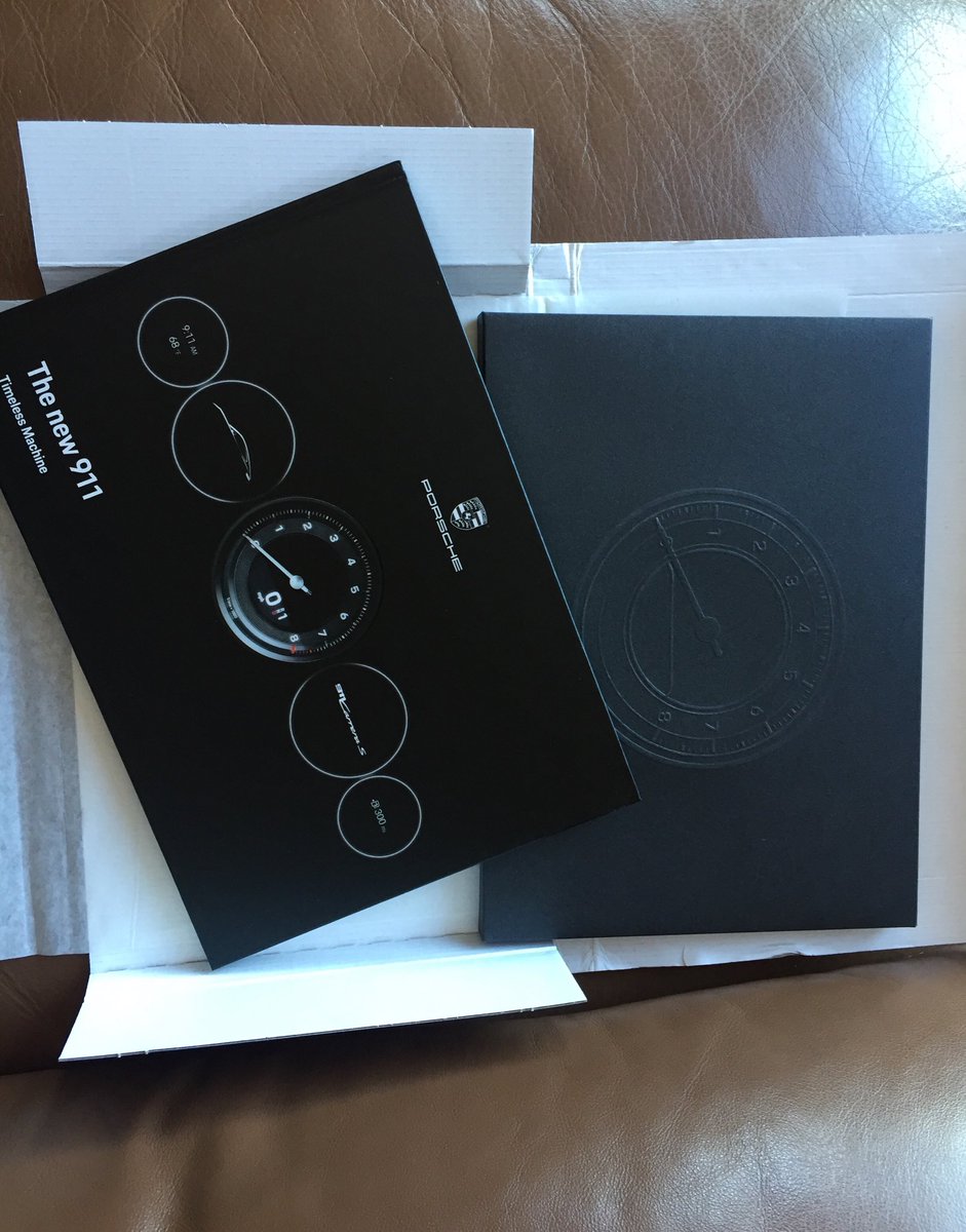 Porsche911Owner's tweet photo. Now this is what I call a brochure. #Porsche always delivers a first class product. #New911 https://t.co/rNIsm0xIRT