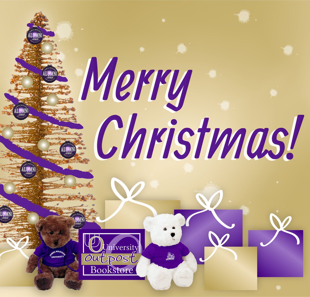 Outpost_JMU's tweet photo. Merry Christmas and Happy Holidays from #TheOutpost 💜🎁🎄 #GoDukes https://t.co/MiK62LcU4Z