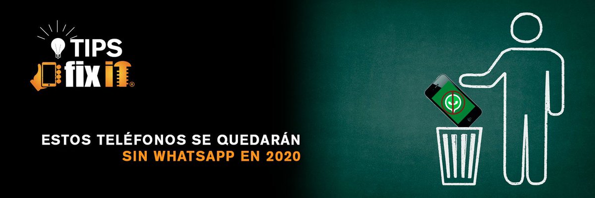 OficialFixit's tweet photo. #TipsFIXIT: Si eres usuario de #Whatsapp con #iPhone2015 o #Android2011 (versiones Android 2.3.7 y anteriores, e #iOS 8 y anteriores) a partir del año 2020 te quedarás sin el servicio.
Llegó el momento de cambiar de teléfono #whatsapptips#NewYear2020 #fixit #apple https://t.co/PHJMzlufYa