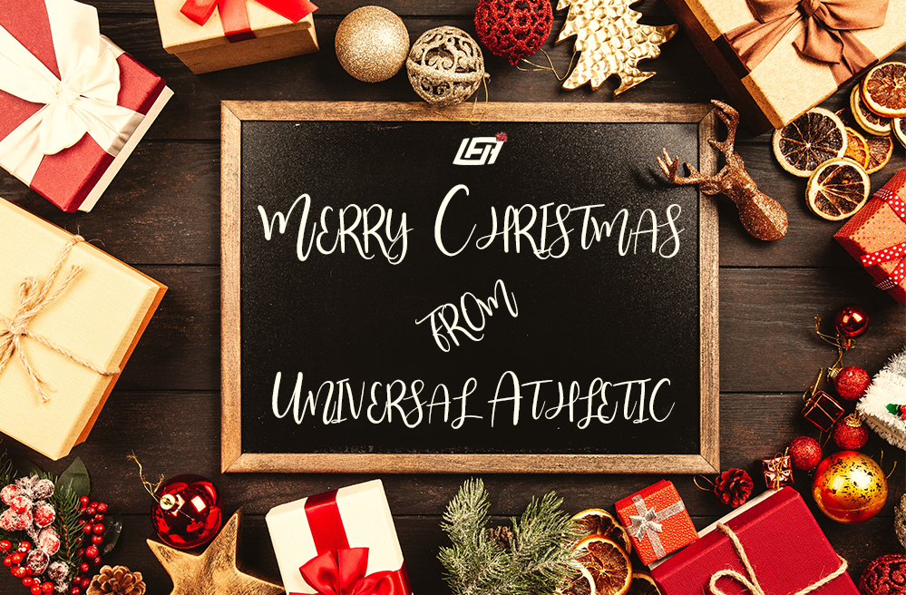 Merry Christmas from Universal Athletic.  We hope everyone has a fun and safe holiday!
