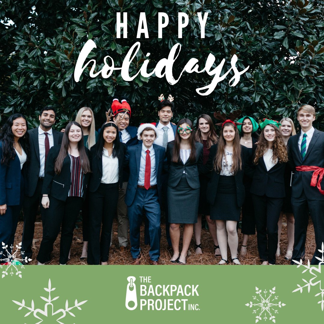 backpack_inc's tweet photo. Merry Christmas and Happy Holidays from #TBP family! 🎄
.
.
.
#thebackpackproject #easingtheburden #merrychristmas #happyholidays #athens #uga https://t.co/KmJuZVXLKe