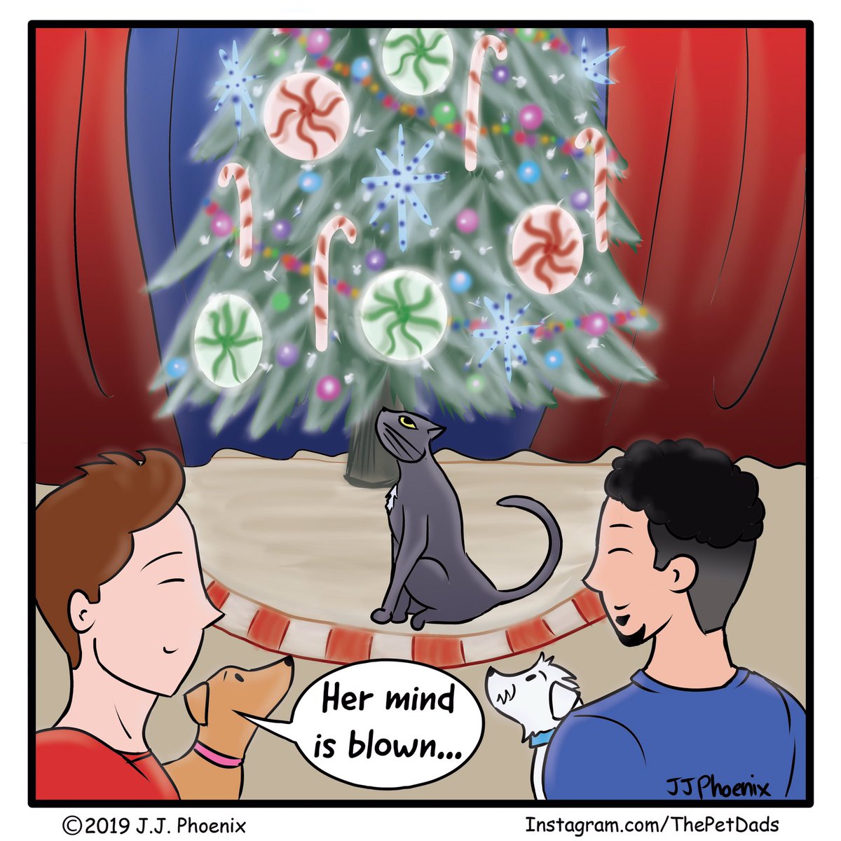 thepetdads's tweet photo. Katya discovers the Tree of Souls! Merry Christmas from The Pet Dads Family!
#webcomic #merrychristmas #meowychristmas #gaycomic #cutepets #scififantasy #gaygeek #funnypets #cutepet #gaycouple #petjokes #gaynerd #funnycats #cathumor #catlover #pethumor #treeofsouls #avatar https://t.co/sDXSoJR4U2