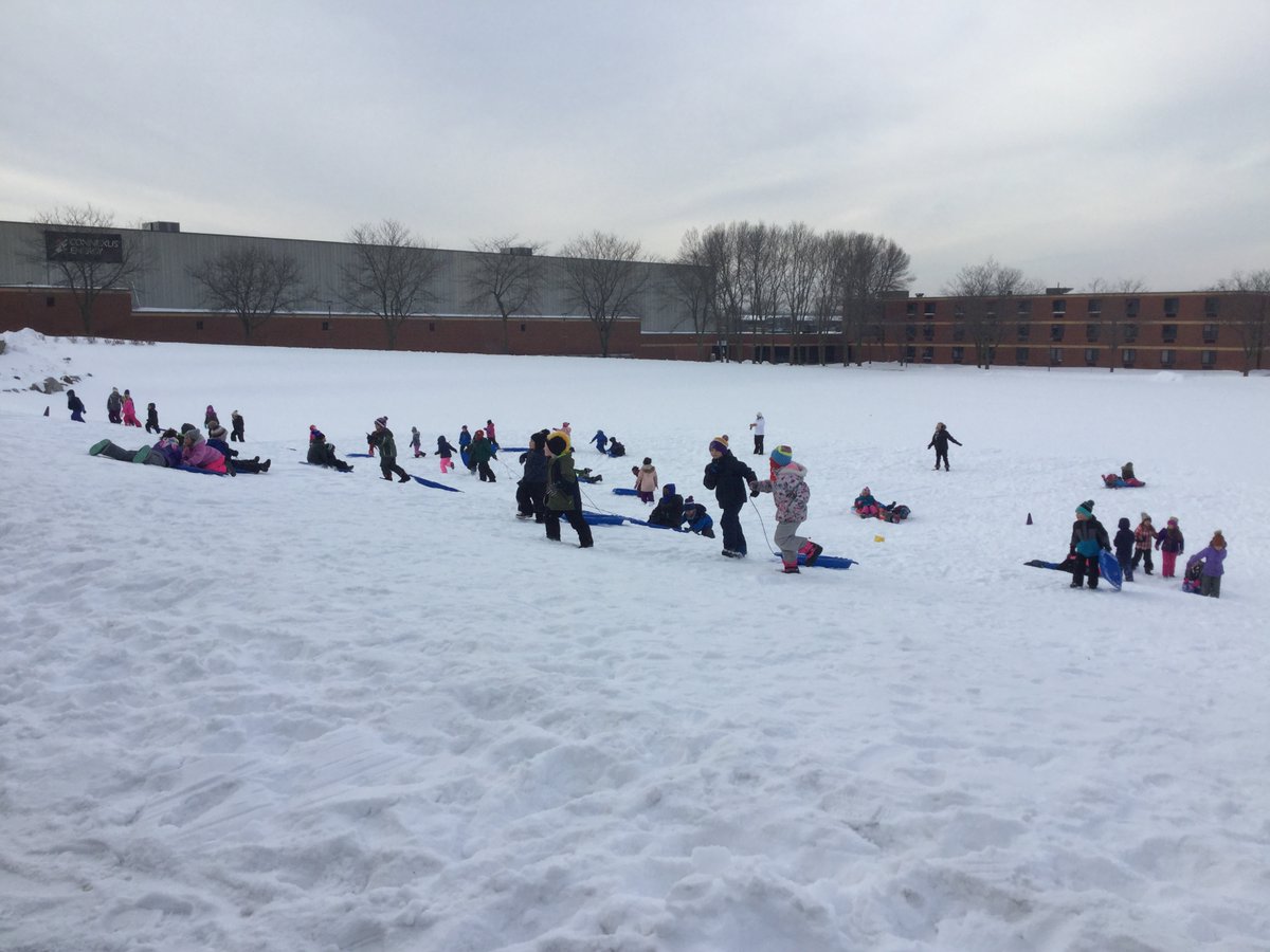 mgustapt's tweet photo. @SLP_Schools @CenterviewElem1 @NSC_Sports Our first graders had a great time sledding....it’s the little things! #slppantherproud https://t.co/UynlyuS78K