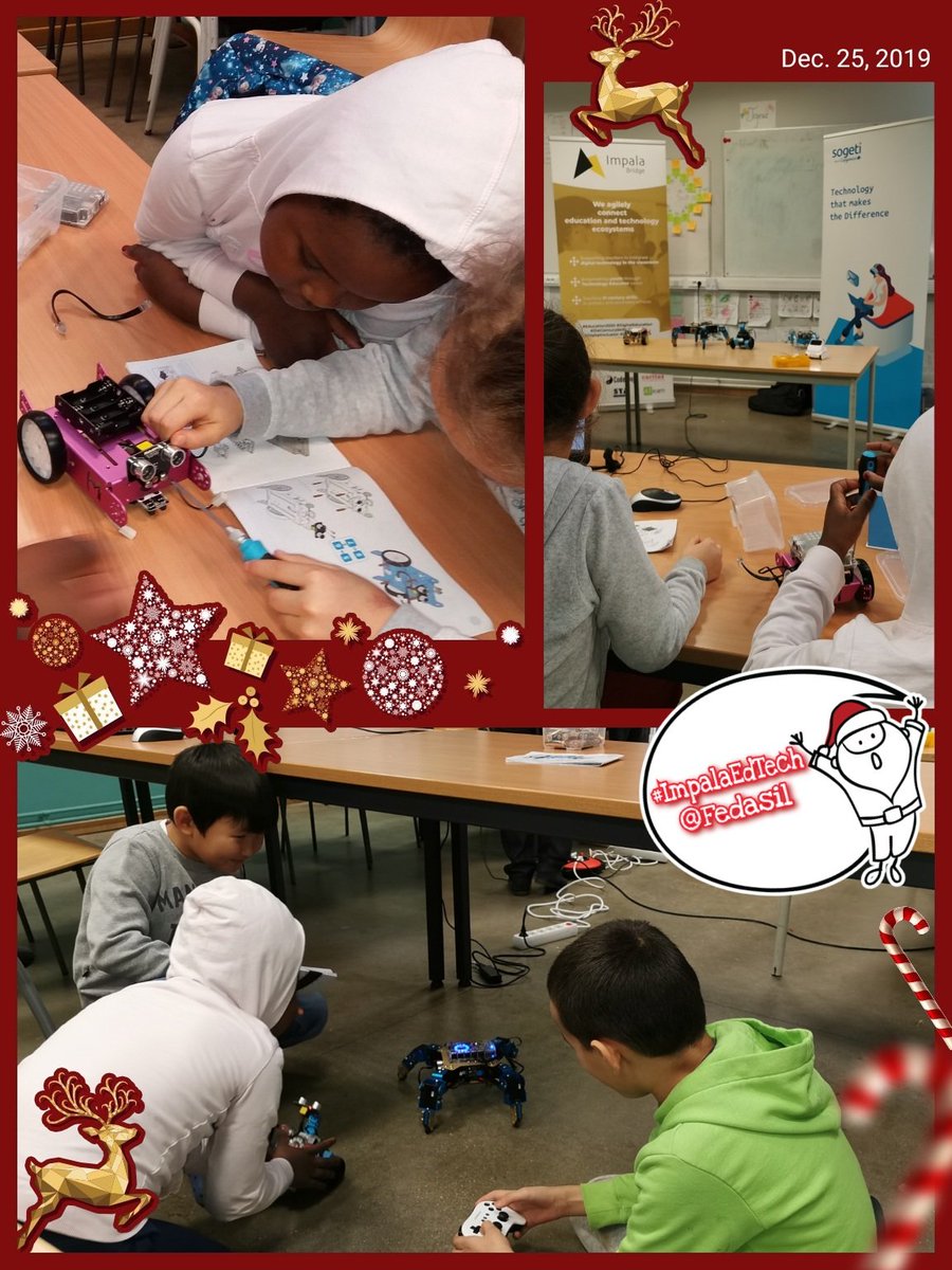 ImpalaBridge's tweet image. #ImpalaEdTech - How better ending 2019 and celebrating #Christmas than a #coding &amp;amp; #robotics playful workshop with refugees kids at @FedasilBelgium Sugny 🖥️🤖🎮👌🔝

#ShapeTheFuture #EdTech #LeaveNoOneBehind
#4PositiveFutures #LifeAtSogeti
@sogetibelux @CapgeminiBE @LucieTAURINES