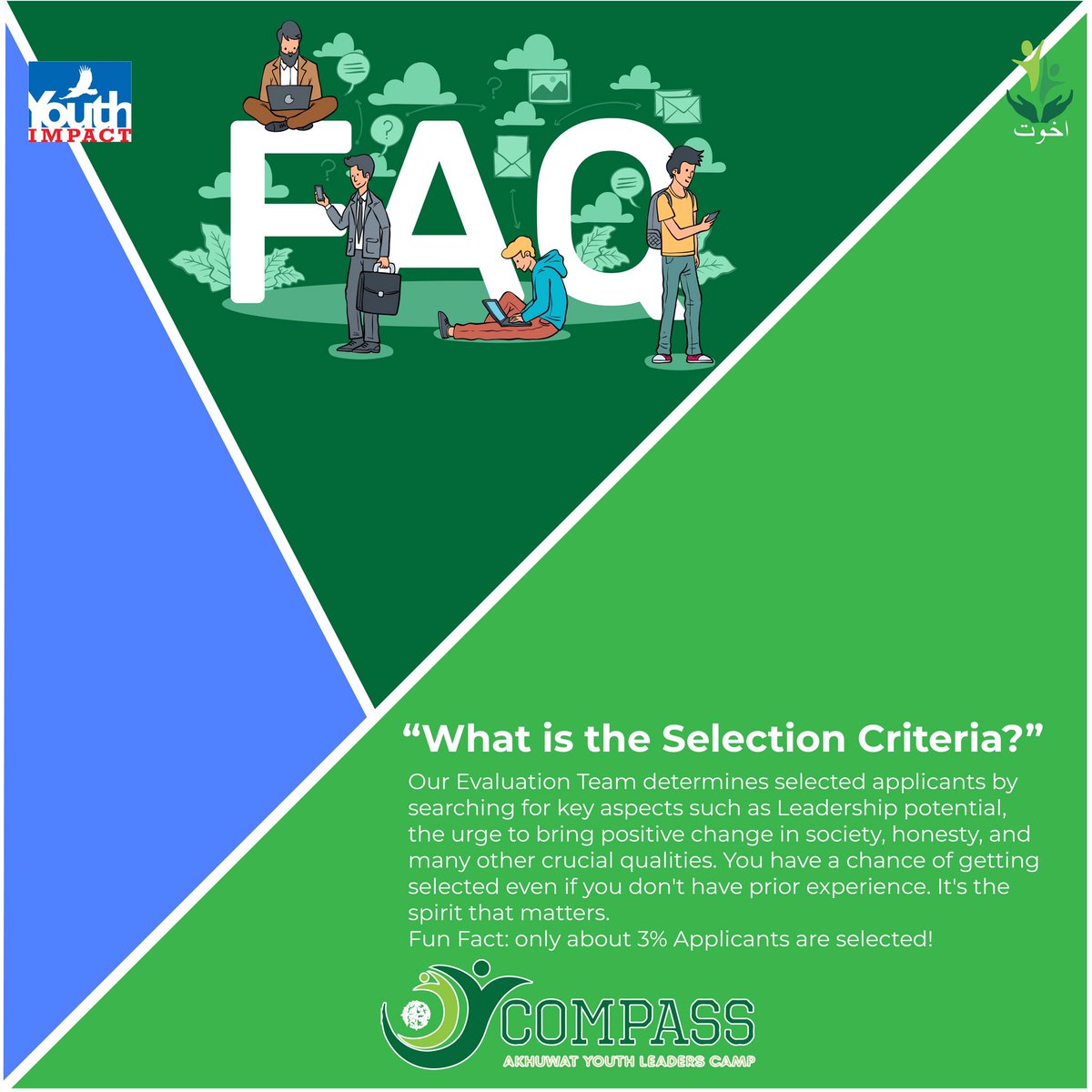 YouthImpact_'s tweet photo. We are always asked, what is the selection criteria? Well here is the answer to that.

Registration Link for Compass'20-https://t.co/lQxDQDjgtk

For event page-https://t.co/Cj8WJ14bge

For more queries-
Email:aylc2020@gmail.com

#Compass20
#YouthImpact
#Akhuwat https://t.co/jofTkmVmIW