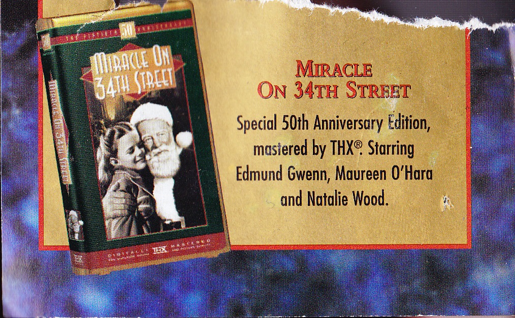 Samurai Jt Goteamventure Saveventurebros Rt If You Own The Thxcertified Vhs Of Miracleon34thstreet 1947 Though The 1994 Remake Is Thx On Laserdisc Too Thx Foxhomeent thcenturyfox Vhstape Vhstapes