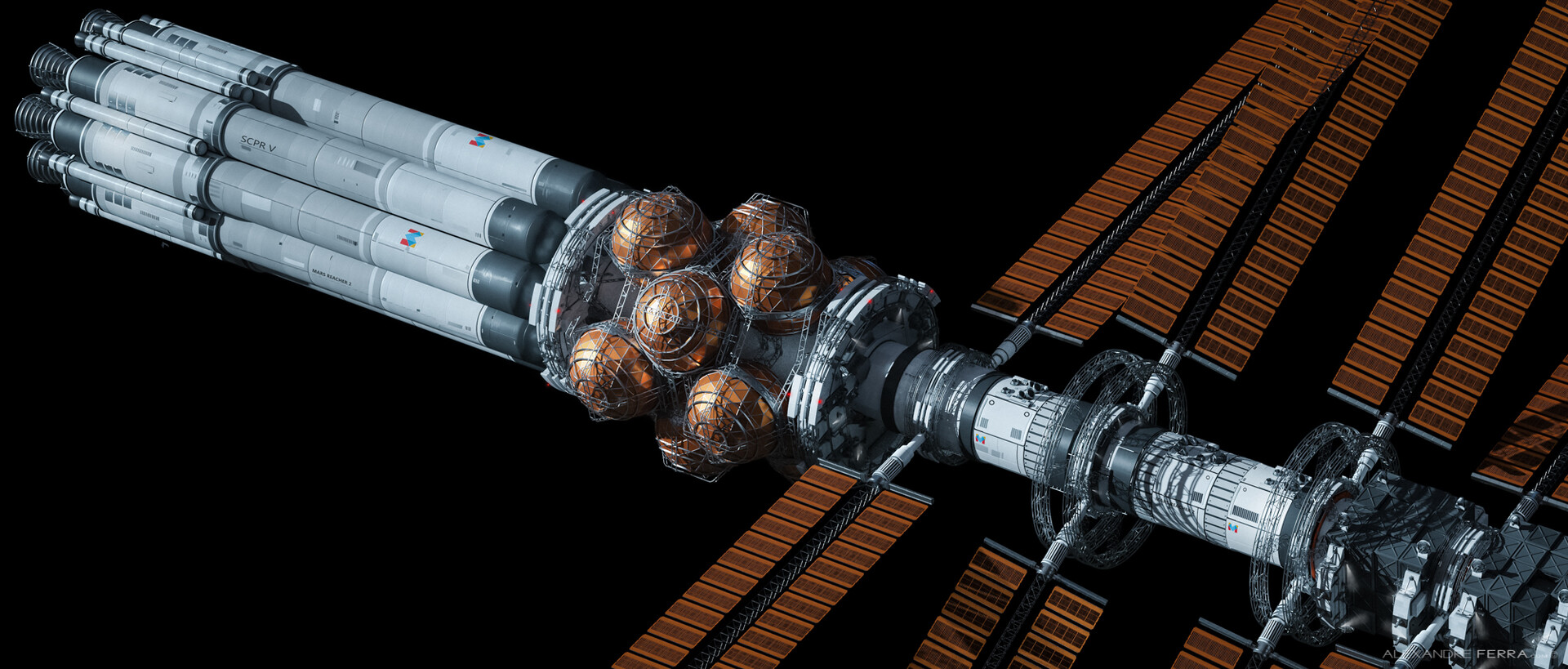 ToughSF on X: A realistic space warship, the 'White Lake', featuring  radiators, propellant tanks and actual sensor mounts. I can't translate  image in text but it looks like some thought has gone