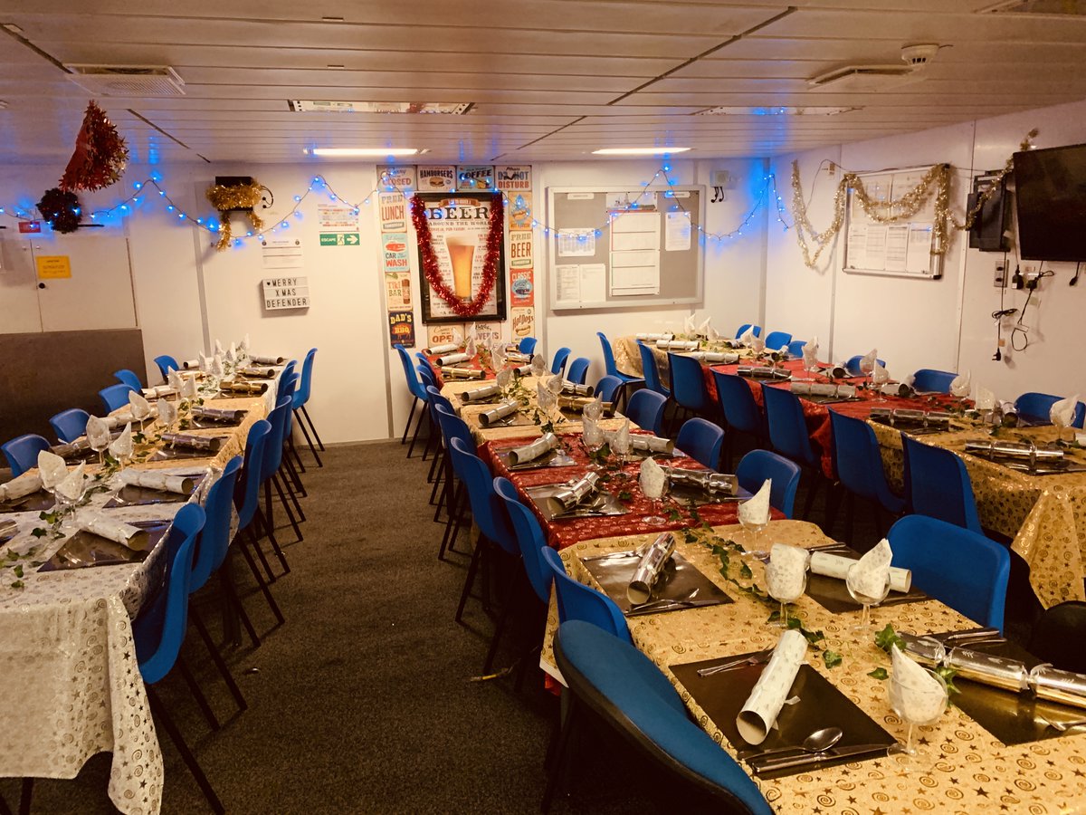 HMSDefender's tweet photo. Let Christmas dinner commence... https://t.co/kM649mmsiH