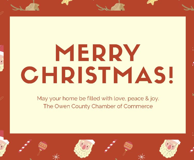 owen_chamber's tweet photo. Merry Christmas and Happy Holidays from the Owen County Chamber! https://t.co/a8BrQVJfBT