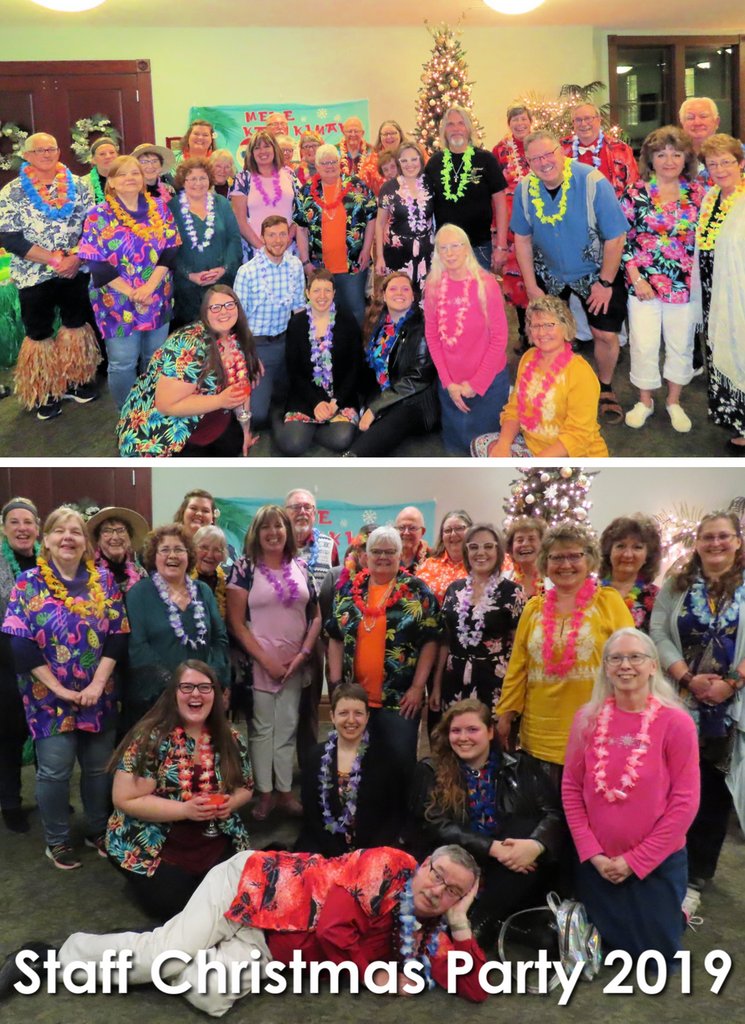 PiquaLibrary's tweet photo. The current and former staff members of the #Piquibrary would like to wish you a #MerryChristmas + a #HappyNewYear! These are pictures from our 2009 + 2019 #ChristmasParty. We wish you the best in the new decade! #10yearchallenge #2020 #theroaring20s #PPLChristmas #PPLHolidays https://t.co/bZKXKeRWpv