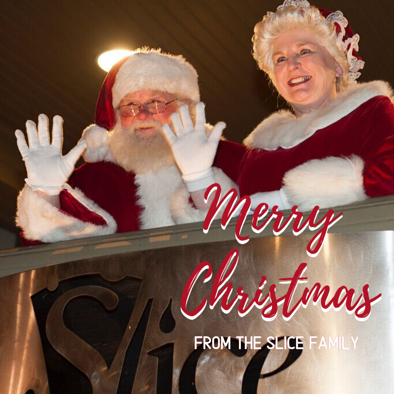 slicepizzabrew's tweet photo. EAT Pizza. DRINK Wine. BE Merry. 🎄 Slice Pizza and Brew (and Mr. and Mrs. Claus) wish a Merry Christmas to all, and to all a GOOD SLICE! 🍕

#MerryChristmas #Christmas2019 #MerryChristmasfromSlice #eatlocal #drinklocal #slicepizza #slicebham #slicepizzaandbrew https://t.co/ksBiRZN0j7