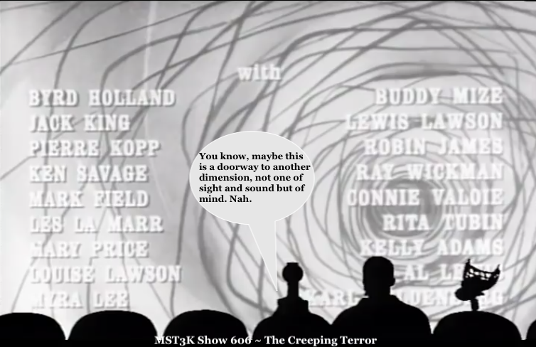 #HappyBirthdayRodSerling ~ 12/25 ~ MST3K Style

He's why the phrase "Must-see TV" was born. #TwilightZone #NightGallery

📺

Wait a minute, this is an episode of Insight. 

Could these have come from ancient astronauts?

A dimension not of sight or sound, but of crap.
