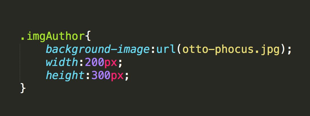 CSS code showing a background image related to author