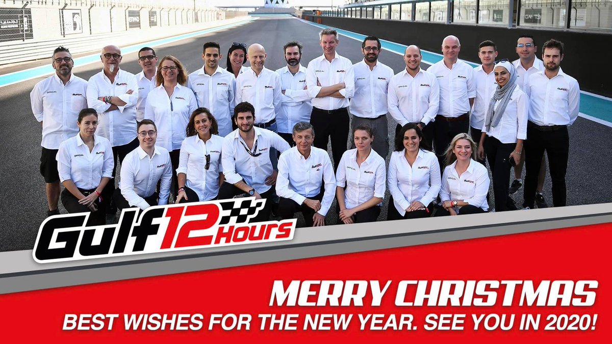 From all the team at the Gulf 12 Hours, we wish you a Merry Christmas and best wishes for the new year. Look forward to seeing everyone in 2020 for the 10th edition! 🚙🏁🇦🇪 #Gulf12Hours