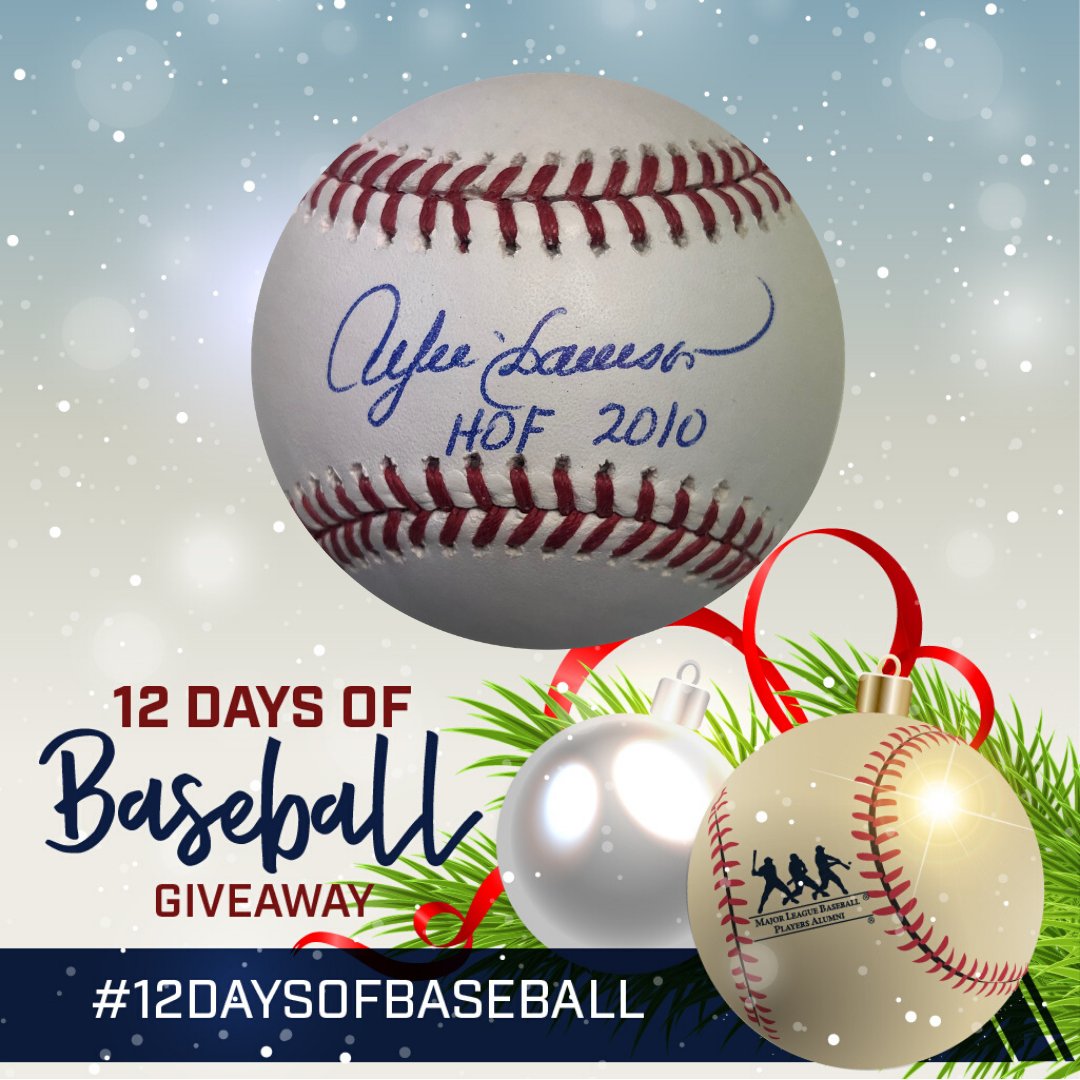 MLBPAA's tweet photo. Drum roll for the #12DaysofBaseball finale…
Enter now on our Instagram to win an autographed baseball from Hall of Famer, Andre ‘The HAWK’ Dawson! https://t.co/QMcXqR6kvm