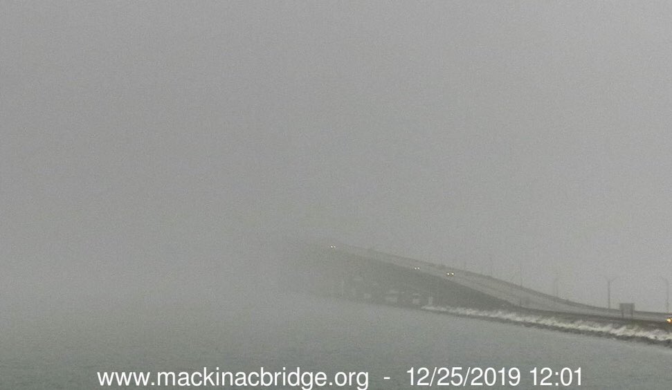 Christmas Day fog at the joining of my eastern and western lobes.
#StraitsofMackinac 
#GreatLakes