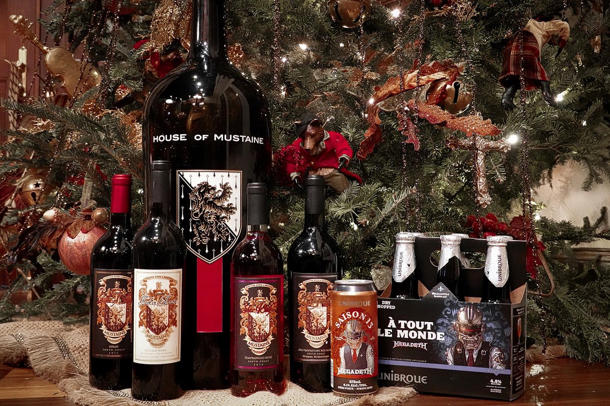 Here’s what’s under the Mustaine tree. Merry Christmas from our family to yours. #HouseOfMustaine #MegadethBeer