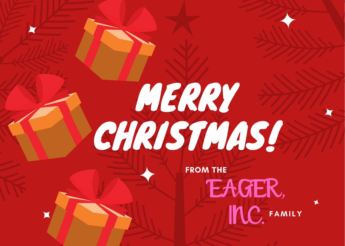 EAGERInc's tweet photo. Wishing you and your family a wonderful Holiday Season. With lots of love from EAGER INC 🎄❤️ https://t.co/dGeoxTmiby
