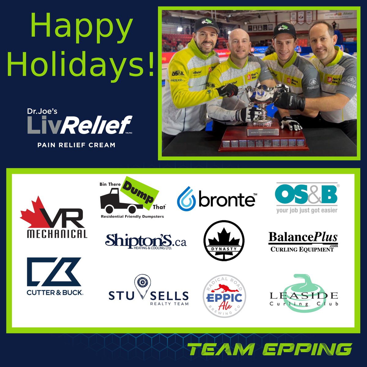 teamepping's tweet photo. ππ
Happy Holidays to our family, friends, fans and sponsors! Thank you for the ongoing support - we wish you all the best in the New Year!π₯ See you on the ice in 2020! π₯
@TeamJohnEpping
@EppingJohn
@ryanfry79
#MatCamm
@blaing99 https://t.co/n4M18wkcmV