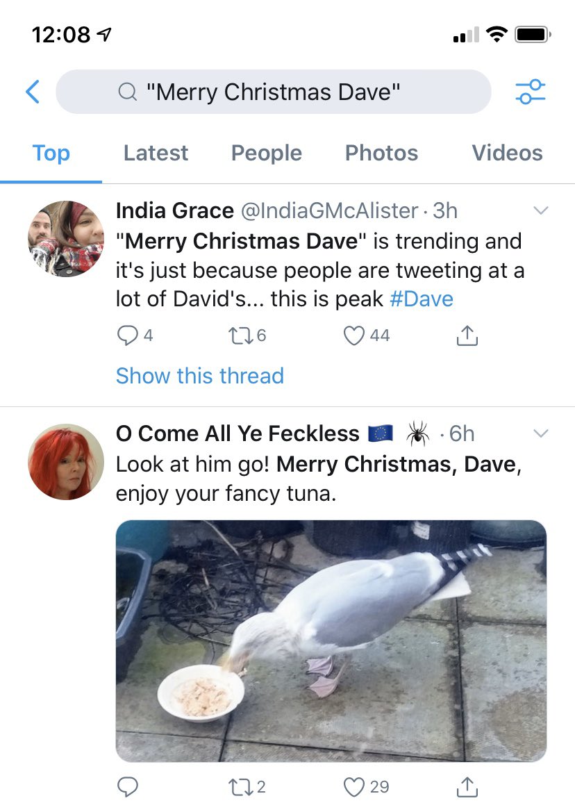 DaveIllman's tweet photo. Haha thanks everyone! #merrychristmasdave https://t.co/jI3tXGSslO