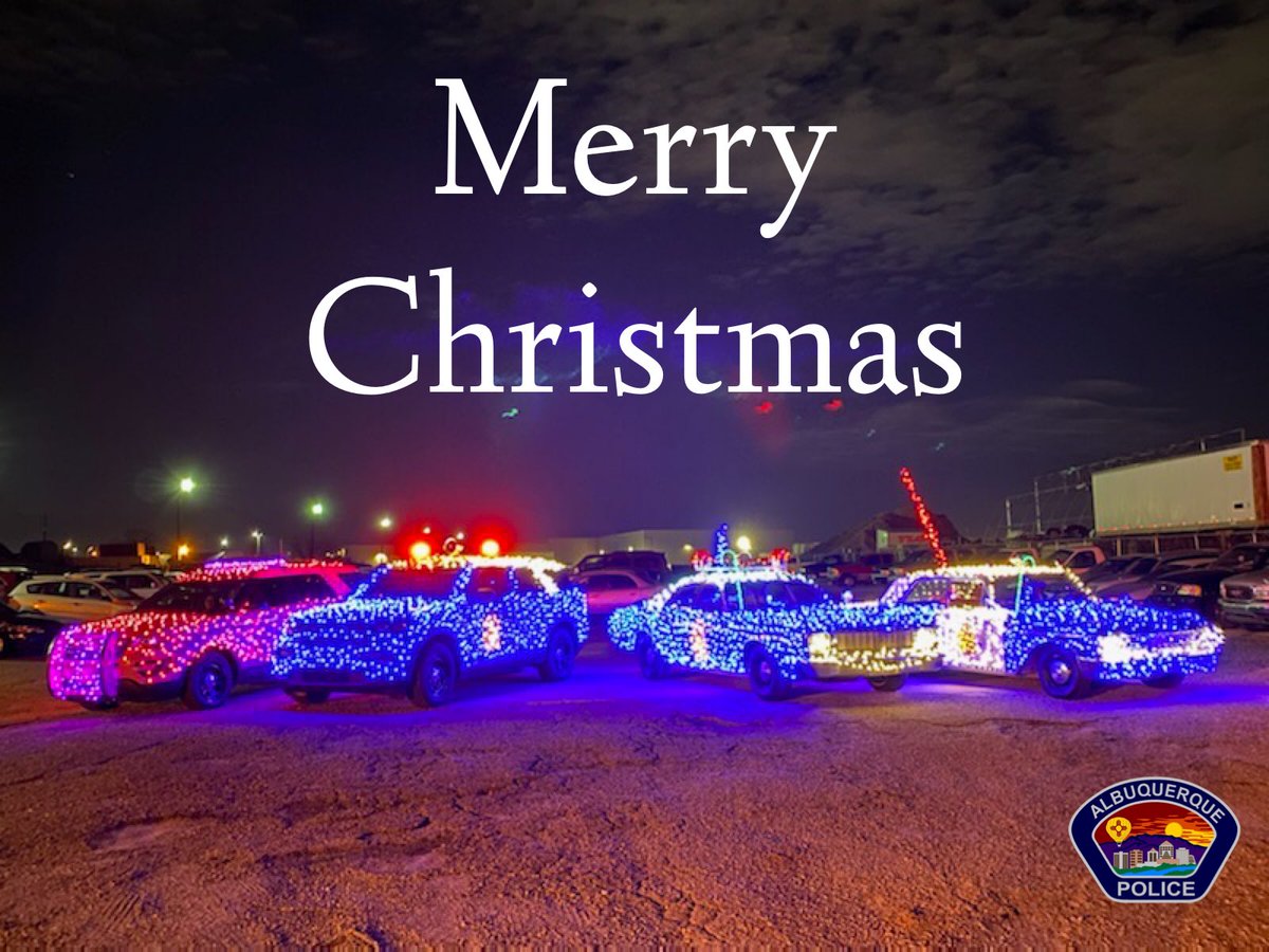 ABQScanner's tweet photo. ABQPOLICE: From our family to yours, Merry Christmas 🎄
#APDisABQ #MerryChrismas #happyholidays https://t.co/WA4GFY3phm