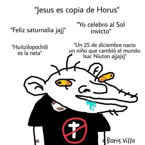 lualrojo's tweet photo. ⚡🎄🎁HOY ES NAVIDAD Y EL NIÑ0 RATA LO SABE...🐭🍷
➡️ Y ya preparó sus "a.rgumentos" para #trollear a los creyentes en Fiestas...
⚡Pero #Jesús NO es copia de Horus porque:
(VER HILO COMPLETO🍷💪🏻😎) https://t.co/Vv0WzNUjIX
