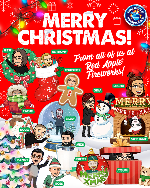 redapplefw's tweet image. 🎄🎁 Merry Christmas, #Pyrosquad™! 🎁🎄

From your #pyrofam here at Red Apple®, to everyone celebrating today, we hope your holiday is filled with family, friends, joy &amp;amp; holiday cheer! 

Merry Christmas!  #welovefireworks® #litAF™