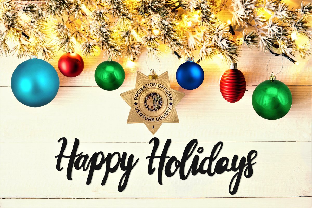 VtaCoProbation's tweet photo. Happy Holidays from VCPA! #HappyHolidays #venturacounty #ventura #oxnard #camarillo #newburypark #thousandoaks #westlake #simivalley #moorpark #Fillmore #santapaula #porthueneme #805 #VCPA #teamVCPA #joinVCPA #communitysafety #accountability #rehabilitation #service #probation https://t.co/MrkZprHJpc