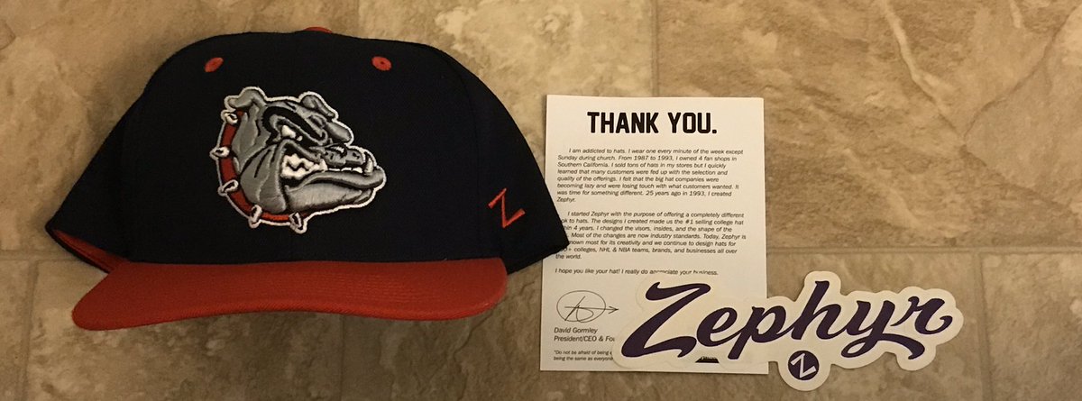 Have been buying <a href="/zephyrhats/">Zephyr Headwear</a> since the late 90’s- got a <a href="/GonzagaBulldogs/">Gonzaga Athletics</a> one for Christmas. Love when companies brand it with stickers and a note! #Sportsbiz #MerryChrismas