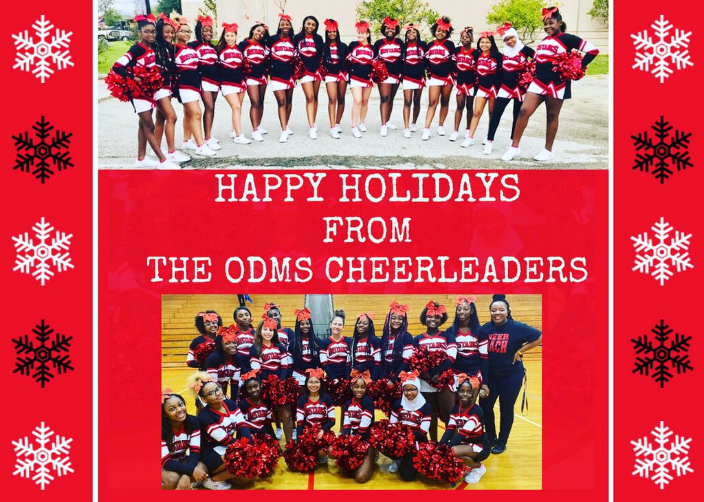 THE ODMS CHEER TEAM WOULD LIKE TO WISH EVERYONE A SAFE, JOYFUL AND HAPPY HOLIDAYS!!!