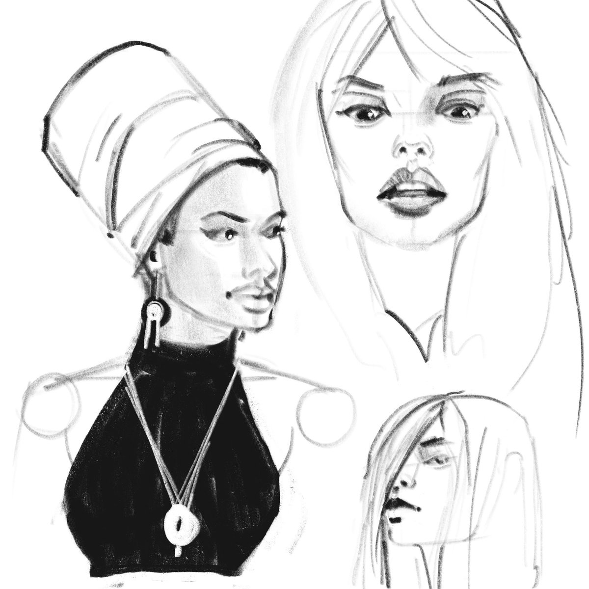 Some sketches over the last little while. #portraits #sketches #faces 