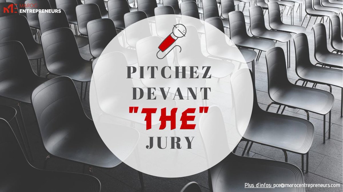 🔔 J-2 avant la clôture du concours Pitch Your Project ! 

Vous êtes porteur d’un projet innovant à impact pour l'Afrique ?

🎤5 min pour convaincre notre JURY et tentez de gagner 3 prix

⚠ Inscriptions en ligne ouvertes jusqu'au 27 décembre 2019

marocentrepreneurs.typeform.com/to/PyZeax