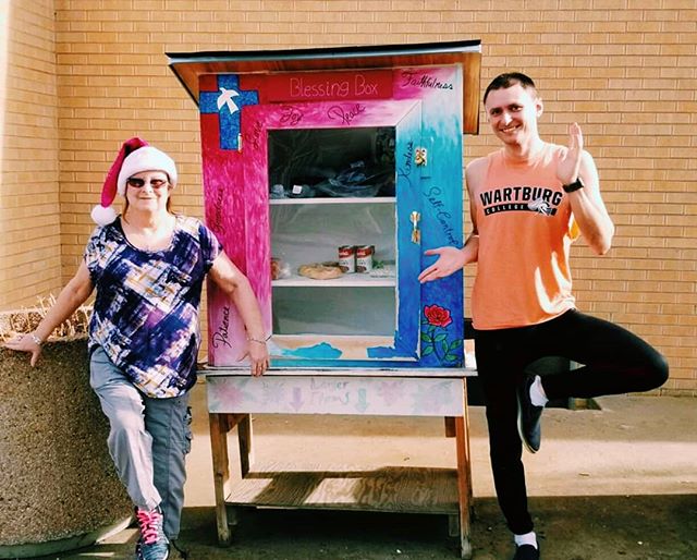 Merry Christmas from the Cornerstone Blessing Box! 
#namaste #blessingbox #santahat
freefoodnow