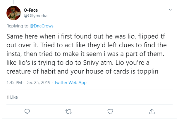 EtheEscapee's tweet photo. Oof. Did a not-so-bright ban evading #KickVic cosplayer just admit to being suspended account TheEggCosplay? Proving the #HeroesofLetters were right all along. Also what is this all talk about finding lio's insta? Eggy never found lio's insta wasn't that itheincel? Oof again. https://t.co/NneMASucCj