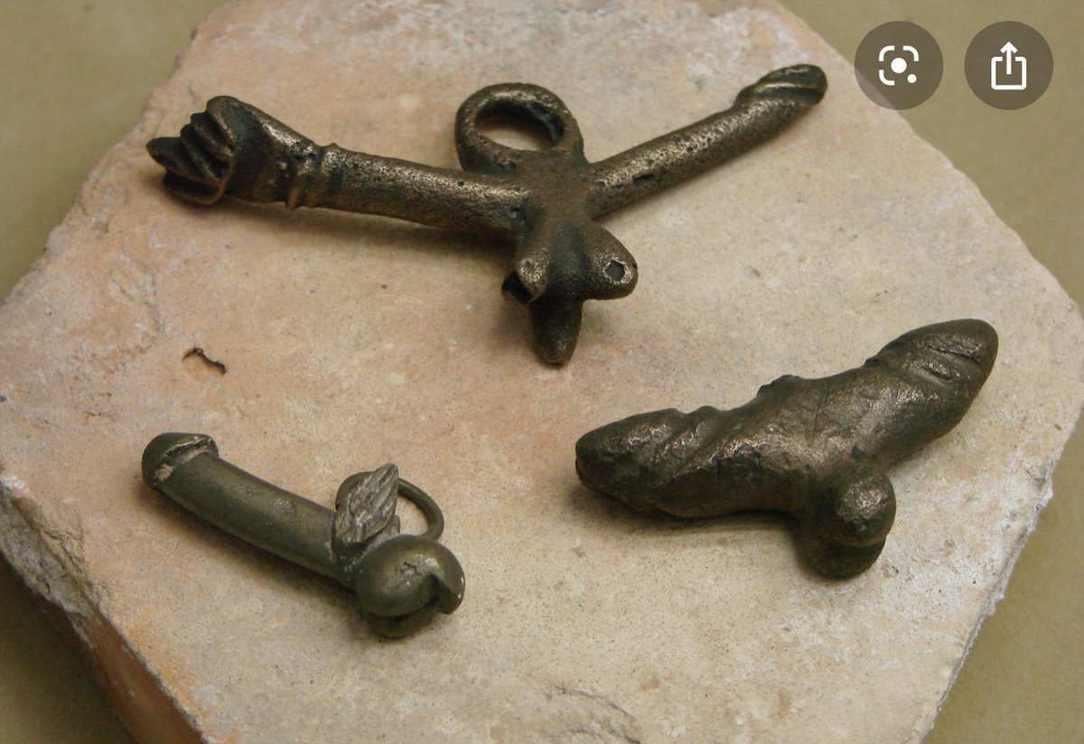 In Rome, at birth, boys were given a Fascinum/replica of a erect penis & it had to be worn around their neck. This meant they were off limits to sexual predatorsDuring Saturnalia, bc slaves & masters switched social roles, this would also apply within their sexual roles.