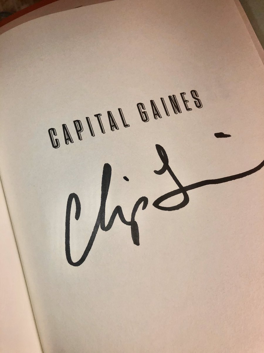 BonnieK's tweet photo. So happy to unwrap this autographed copy of Capital Gaines today @chipgaines @AssistingChip !!! Christmas made ❤️ thanks @madiroussell https://t.co/SBMl7SK84Z
