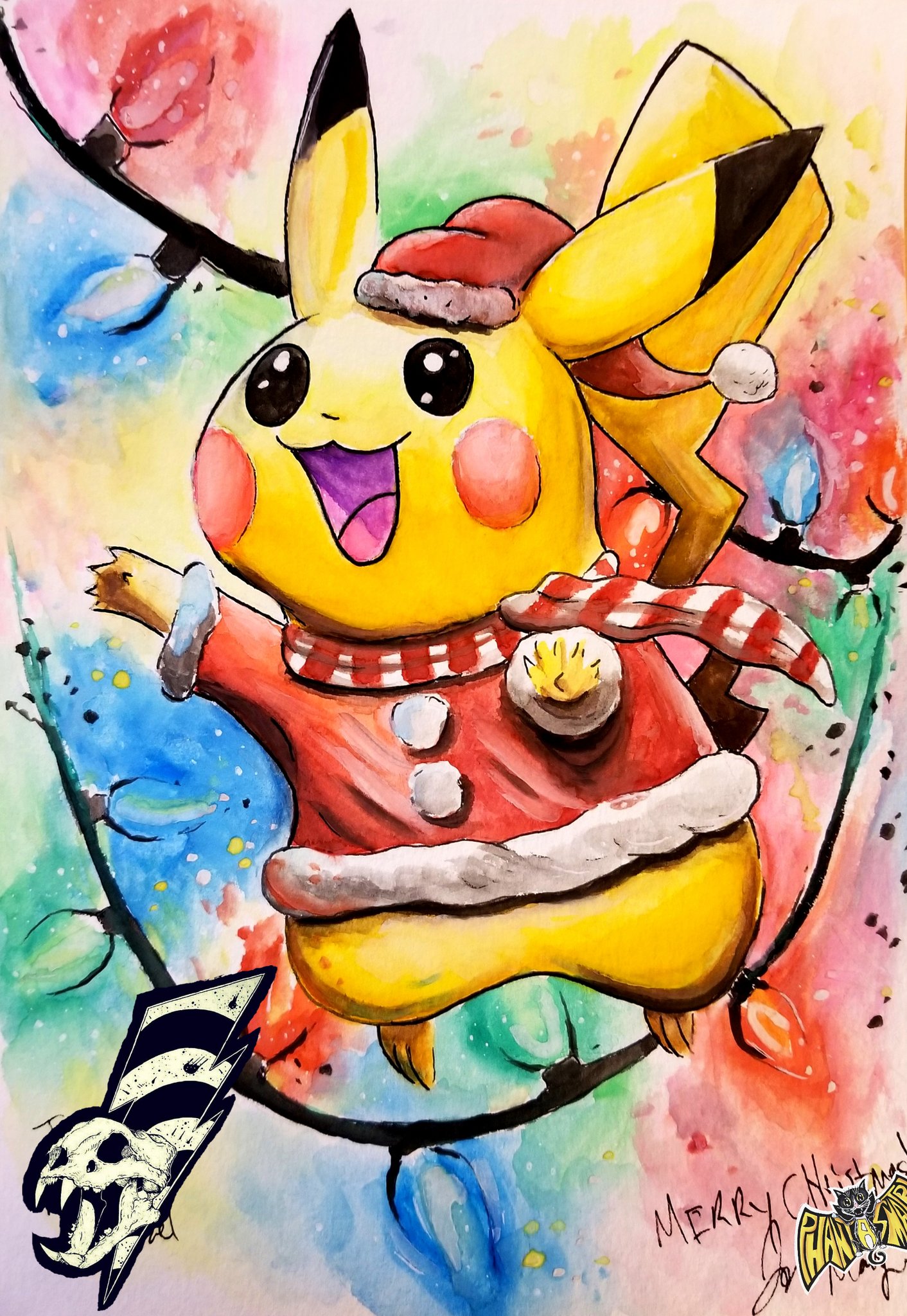 HOW TO DRAW CHRISTMAS PIKACHU - HOW TO DRAW POKÉMON 