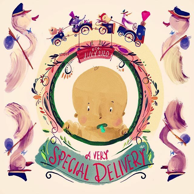 AlvinOei's tweet photo. Time to start stocking up on crayons. 
#🌈 #baby #babyannouncement #love #littleartist #illustration #draw #artist #instaartist #stork #special #handwritten #doodle https://t.co/zuagYZw1Uz https://t.co/OrHkWEv8Zv