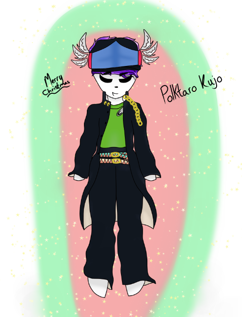 You thought it was Jotaro Kujo but no, it was I, Polktaro Kujo!! <a href="/Polkinolk/">Polk</a> 

Drew my friend in Jotaro's outfit from Jjba. Thanks for being a great friend this year!!! <33 (And a big brother to me!) :D