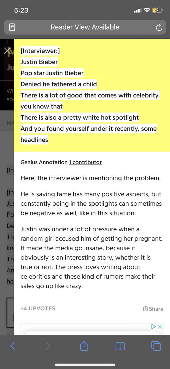 This one is called Maria and it talks about the scandals that was thrown at him as far as a baby mama. I entered this one because I felt like Justin uses musical power, to show that this is what happens in the fast life as a famous artist.