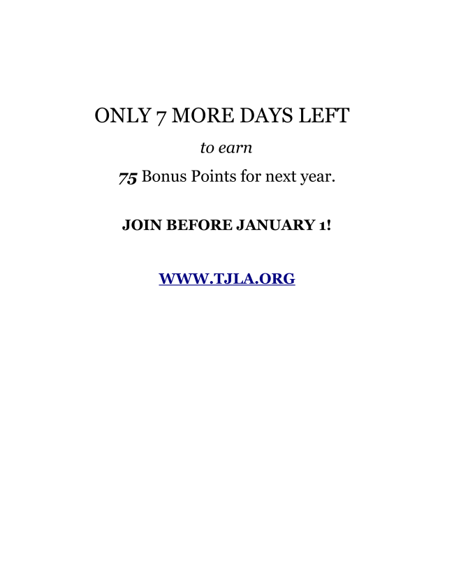 7 Days To Earn 75 TJLA Bonus Points conta.cc/379ABuE