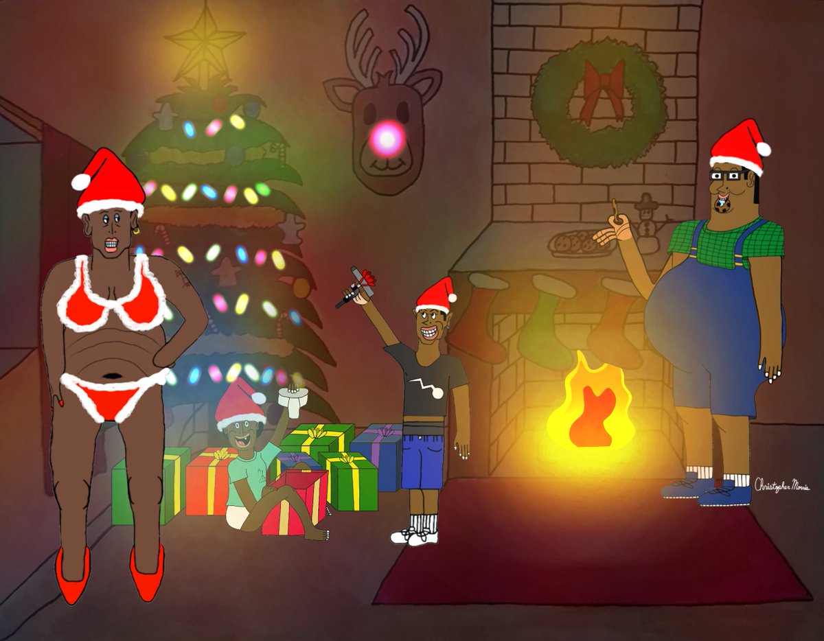 Chris_Classics's tweet photo. HO HO HOOOO! #MerryChristmas to Me, U, and the Hendricks❤ #CallTheAntie #ComingSoon #2DAnimation #PromotionalImage https://t.co/9vknkGg2xM