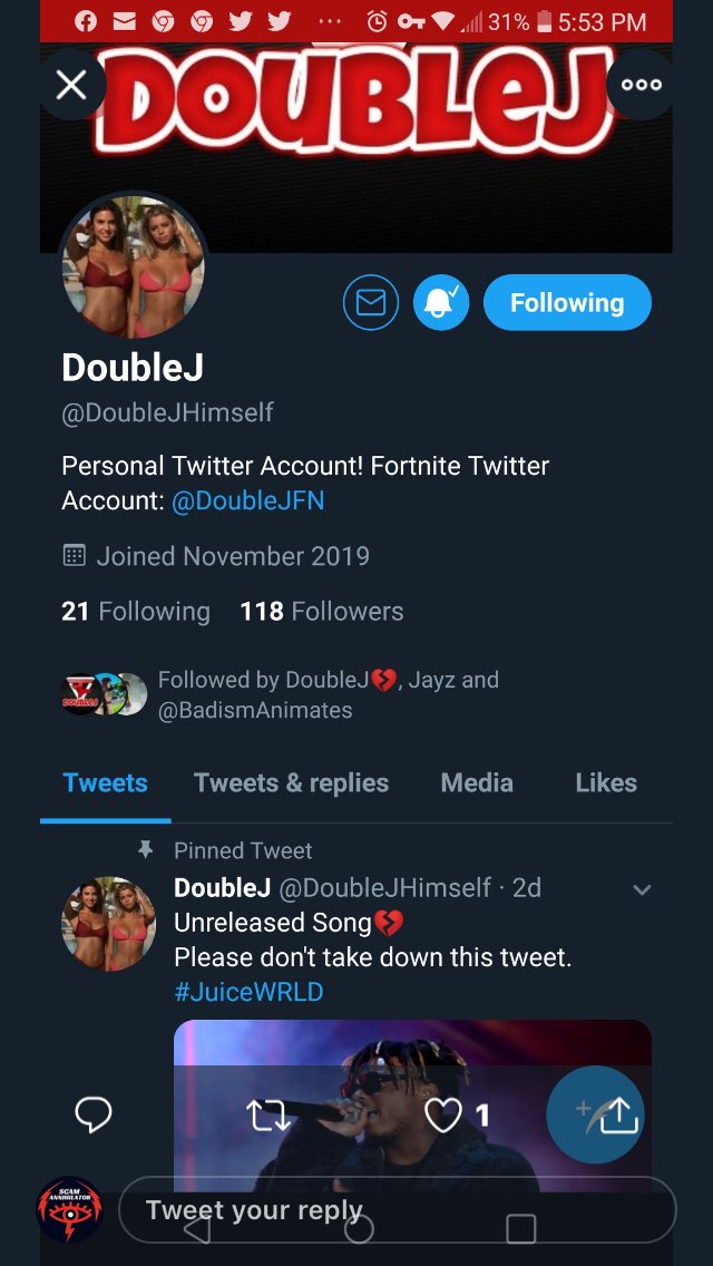 ScamAnnihilator's tweet photo. @DoubleJServices #DoubleJServices Formerly @DoubleJHimself #DoubleJHimself Formerly @CyberGifter #CyberGifter Formerly @RavenGifter #RavenGifter #scammer.  #RUB #ScamAlert #Twitter #Scammer #Scams #GiveawayScam #GiveawayScams 👁‍🗨 https://t.co/sOZc5Nh38E