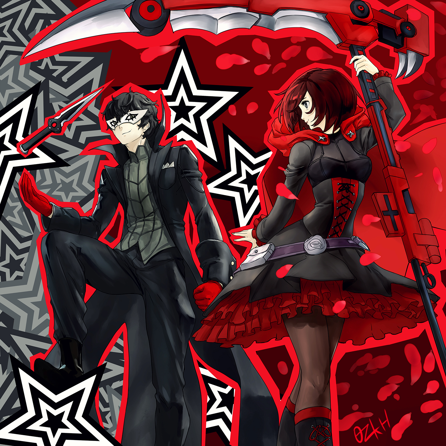 “Joker from Persona 5 and Ruby Rose from RWBY. 
