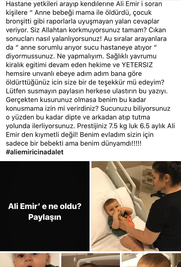 Ali Emir e ne olduğunu kısaca özetledim #aliemiricinadalet diliyorum.